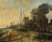 Windmill near the Water - 约翰·巴托特·琼坎